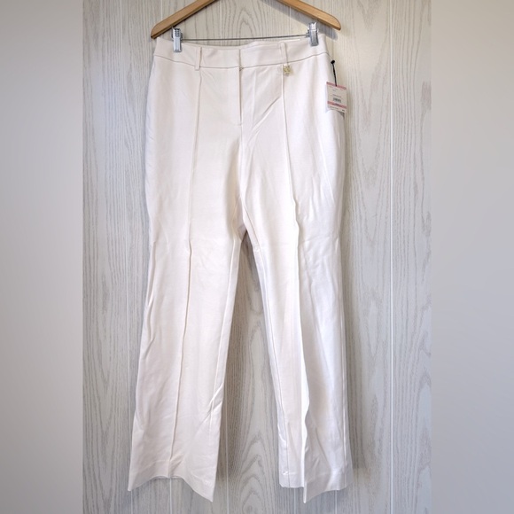 Anne Klein White Flare Trousers - Size 10 NWT - Picture 1 of 4